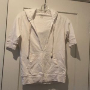 J. Crew XS pullover hoodie in white.